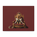 Royal Yorkie Canvas Art – King Dog Portrait Matte Stretched Wall Decor