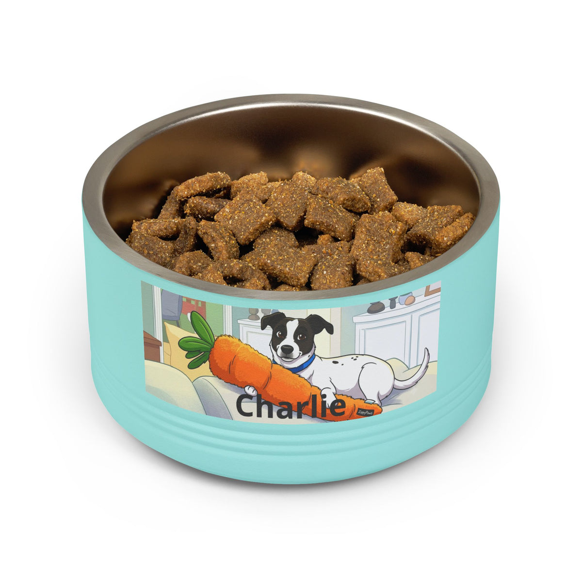 Personalized Pet Bowl — 18oz Stainless Steel Dog Food Bowl (Custom Name: Charlie)