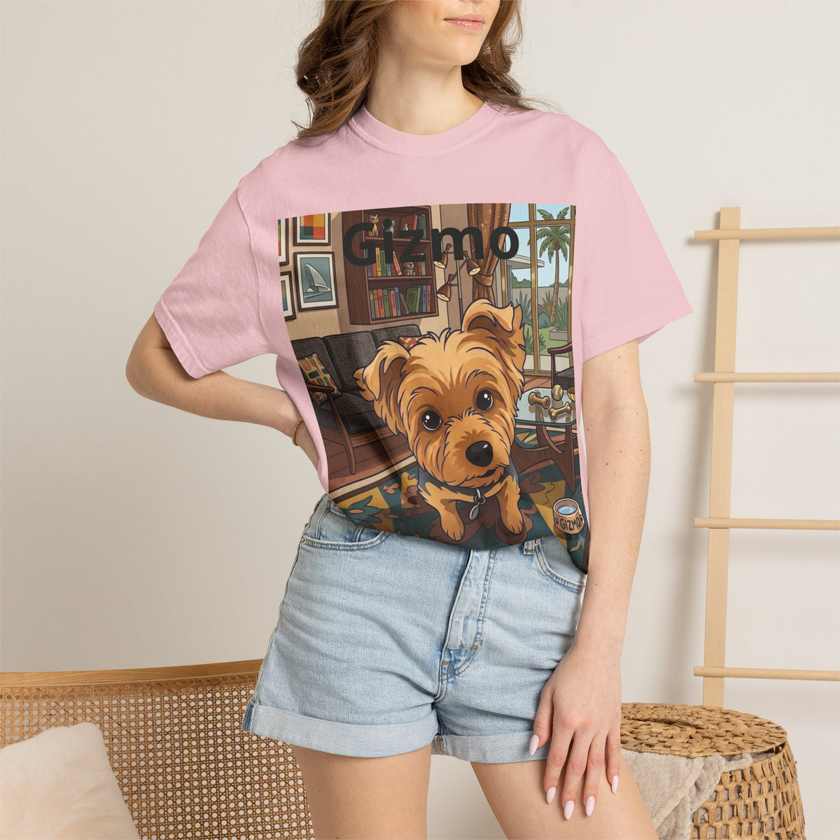 Gizmo Yorkie Portrait T‑Shirt — Cute Yorkie Dog Tee