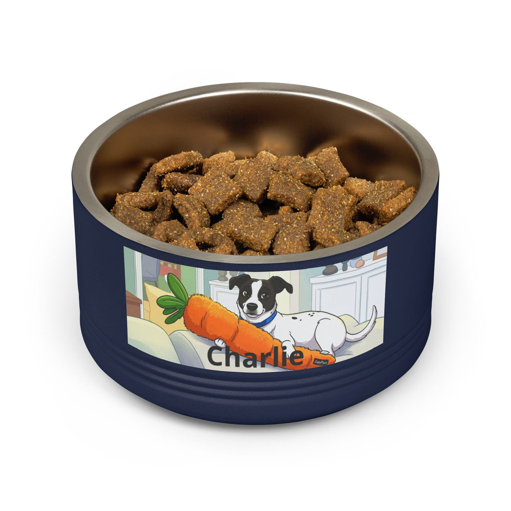 Personalized Pet Bowl — 18oz Stainless Steel Dog Food Bowl (Custom Name: Charlie)