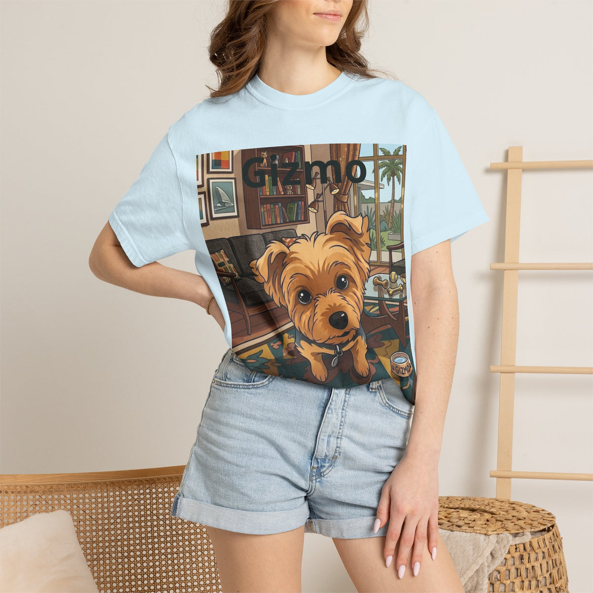 Gizmo Yorkie Portrait T‑Shirt — Cute Yorkie Dog Tee