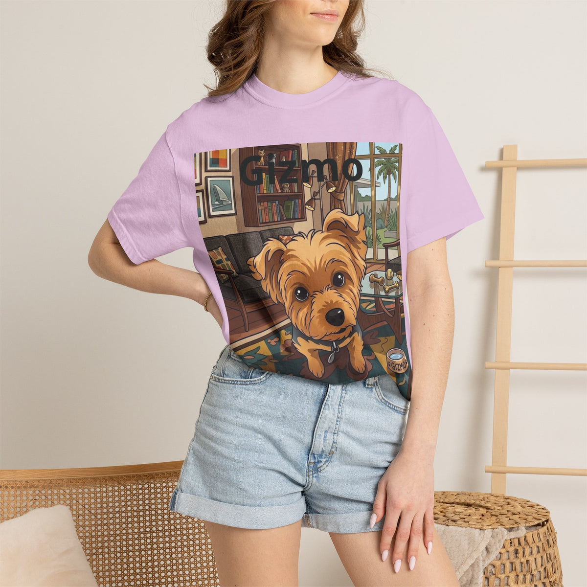 Gizmo Yorkie Portrait T‑Shirt — Cute Yorkie Dog Tee