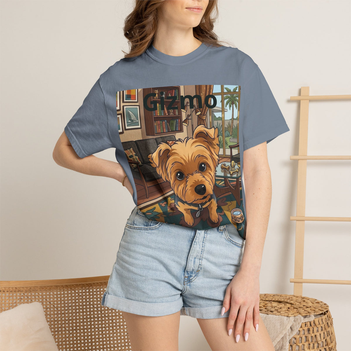 Gizmo Yorkie Portrait T‑Shirt — Cute Yorkie Dog Tee