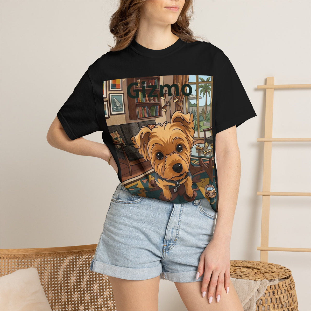 Gizmo Yorkie Portrait T‑Shirt — Cute Yorkie Dog Tee