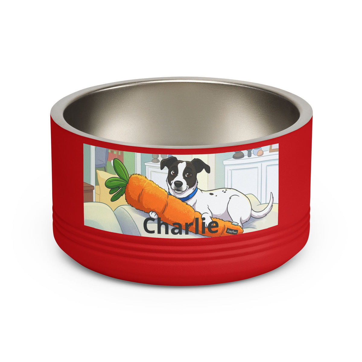 Personalized Pet Bowl — 18oz Stainless Steel Dog Food Bowl (Custom Name: Charlie)