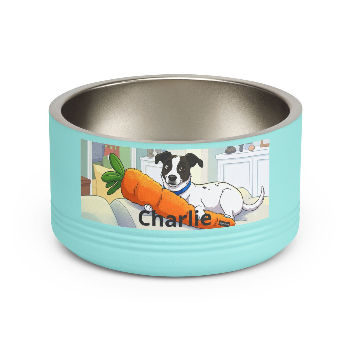 Personalized Pet Bowl — 18oz Stainless Steel Dog Food Bowl (Custom Name: Charlie)
