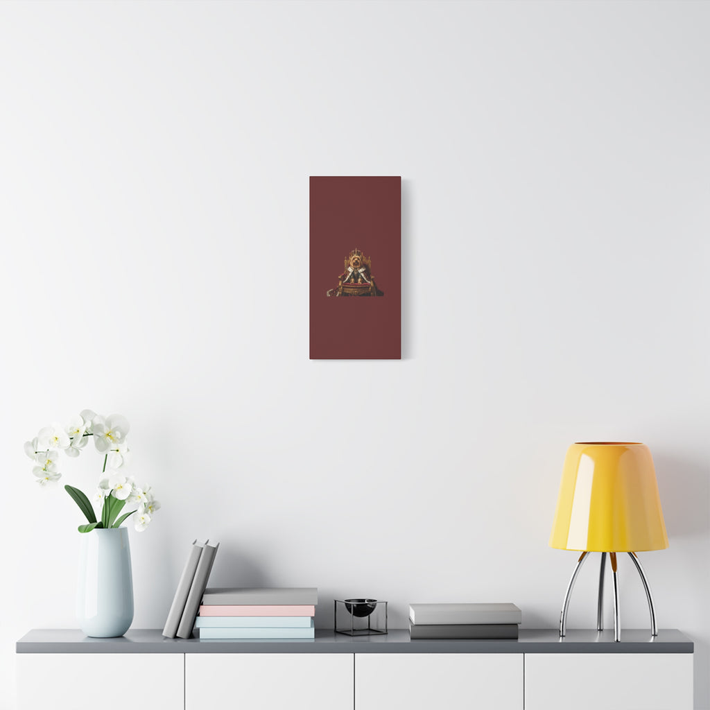 Royal Yorkie Canvas Art – King Dog Portrait Matte Stretched Wall Decor